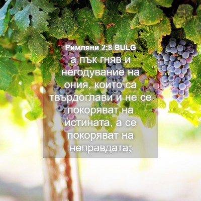 Picture 04 - Римляни 2:8 BULG - а пък гняв и негодувание на - Bible Verse Picture