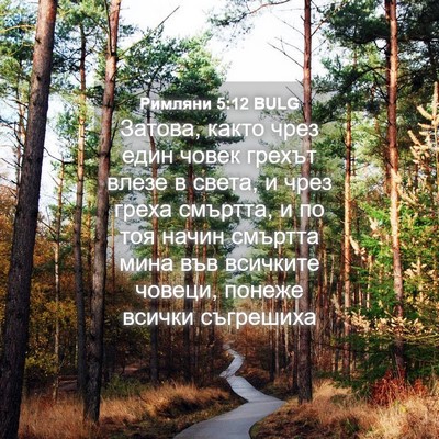 Picture 04 - Римляни 5:12 BULG - Затова, както чрез един - Bible Verse Picture