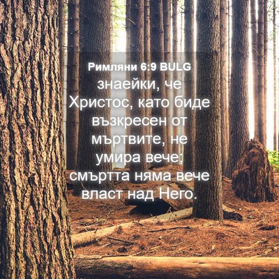 Picture 04 - Римляни 6:9 BULG - знаейки, че Христос, като - Bible Verse Picture