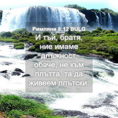 Picture 04 - Римляни 8:12 BULG - И тъй, братя, ние имаме - Bible Verse Picture