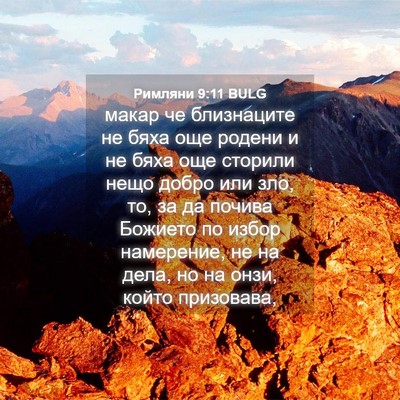 Picture 04 - Римляни 9:11 BULG - макар че близнаците не - Bible Verse Picture