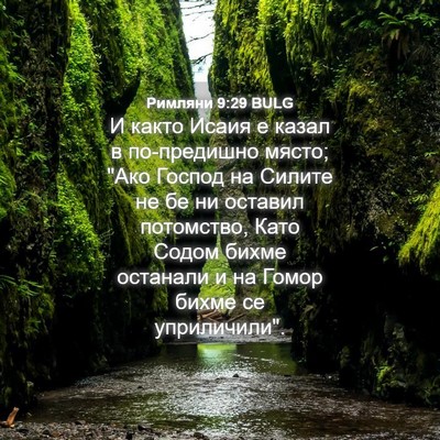 Picture 04 - Римляни 9:29 BULG - И както Исаия е казал в - Bible Verse Picture