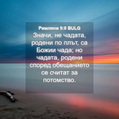 Picture 04 - Римляни 9:8 BULG - Значи, не чадата, родени по - Bible Verse Picture
