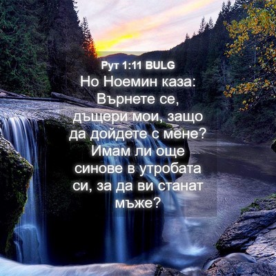 Picture 04 - Рут 1:11 BULG - Но Ноемин каза: Върнете се, - Bible Verse Picture
