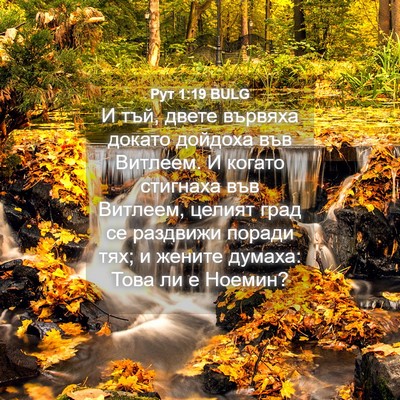 Picture 04 - Рут 1:19 BULG - И тъй, двете вървяха докато - Bible Verse Picture