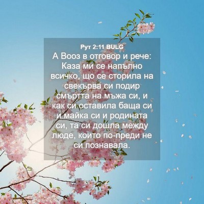Picture 04 - Рут 2:11 BULG - А Вооз в отговор и рече: - Bible Verse Picture