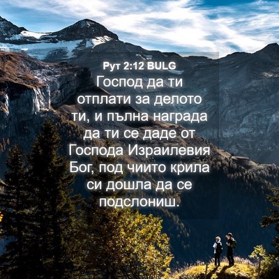 Picture 04 - Рут 2:12 BULG - Господ да ти отплати за - Bible Verse Picture