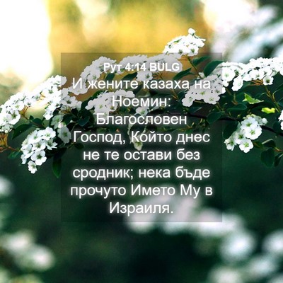 Picture 04 - Рут 4:14 BULG - И жените казаха на Ноемин: - Bible Verse Picture