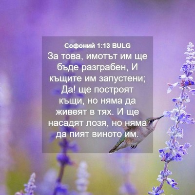 Picture 04 - Софоний 1:13 BULG - За това, имотът им ще бъде - Bible Verse Picture