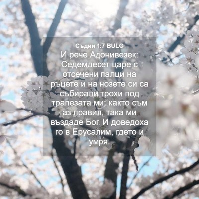 Picture 04 - Съдии 1:7 BULG - И рече Адонивезек: - Bible Verse Picture
