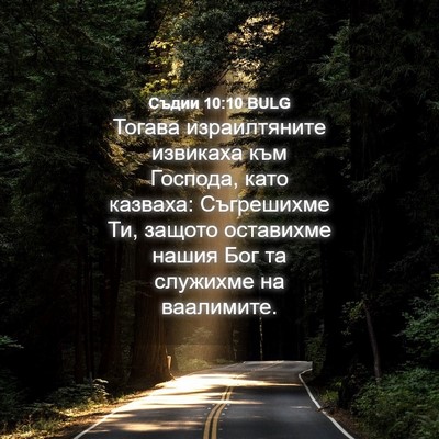 Picture 04 - Съдии 10:10 BULG - Тогава израилтяните - Bible Verse Picture
