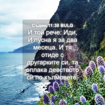Picture 04 - Съдии 11:38 BULG - И той рече: Иди, И пусна я за - Bible Verse Picture