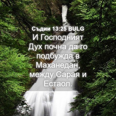 Picture 04 - Съдии 13:25 BULG - И Господният Дух почна да - Bible Verse Picture