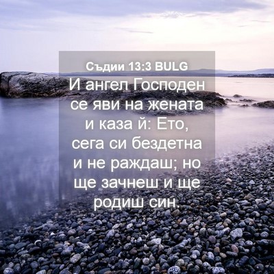 Picture 04 - Съдии 13:3 BULG - И ангел Господен се яви на - Bible Verse Picture
