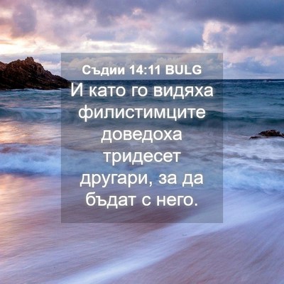 Picture 04 - Съдии 14:11 BULG - И като го видяха - Bible Verse Picture