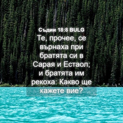 Picture 04 - Съдии 18:8 BULG - Те, прочее, се върнаха при - Bible Verse Picture