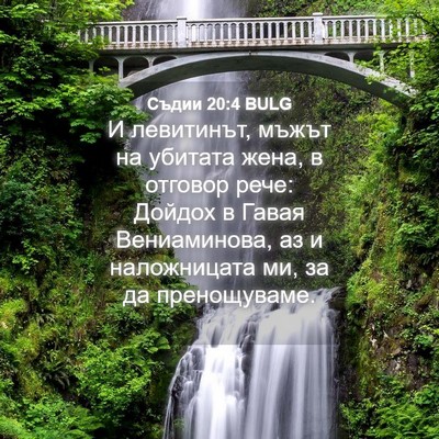 Picture 04 - Съдии 20:4 BULG - И левитинът, мъжът на - Bible Verse Picture
