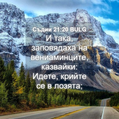 Picture 04 - Съдии 21:20 BULG - И така, заповядаха на - Bible Verse Picture