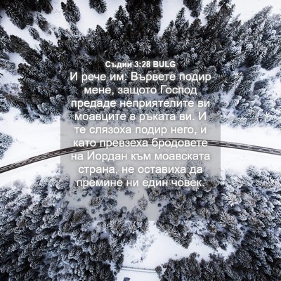 Picture 04 - Съдии 3:28 BULG - И рече им: Вървете подир - Bible Verse Picture