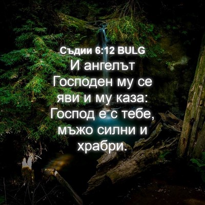 Picture 04 - Съдии 6:12 BULG - И ангелът Господен му се - Bible Verse Picture