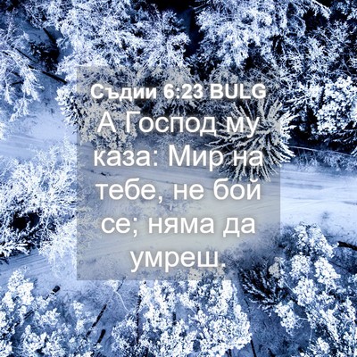 Picture 04 - Съдии 6:23 BULG - А Господ му каза: Мир на - Bible Verse Picture