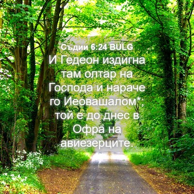 Picture 04 - Съдии 6:24 BULG - И Гедеон издигна там олтар - Bible Verse Picture