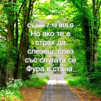 Picture 04 - Съдии 7:10 BULG - Но ако те е страх да слезеш, - Bible Verse Picture