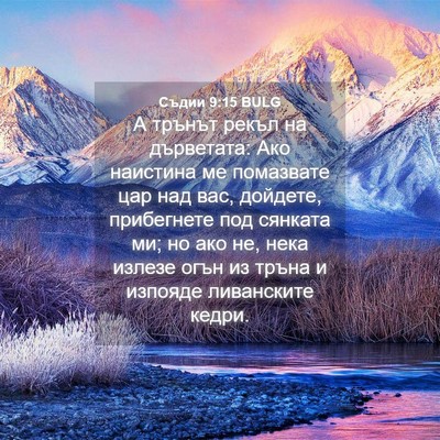 Picture 04 - Съдии 9:15 BULG - А трънът рекъл на - Bible Verse Picture
