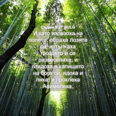 Picture 04 - Съдии 9:27 BULG - И като излязоха на полето, - Bible Verse Picture