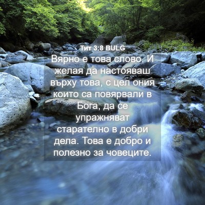 Picture 04 - Тит 3:8 BULG - Вярно е това слово. И желая - Bible Verse Picture