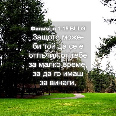 Picture 04 - Филимон 1:15 BULG - Защото може-би той да се е - Bible Verse Picture
