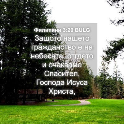 Picture 04 - Филипяни 3:20 BULG - Защото нашето гражданство - Bible Verse Picture