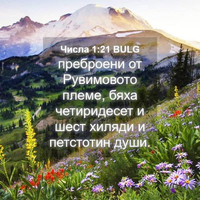 Picture 04 - Числа 1:21 BULG - преброени от Рувимовото - Bible Verse Picture
