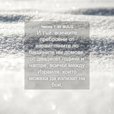 Picture 04 - Числа 1:45 BULG - И тъй, всичките преброени - Bible Verse Picture
