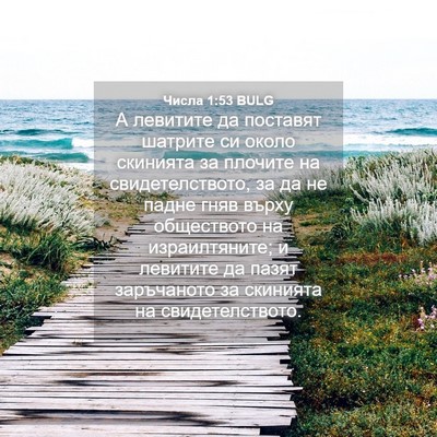 Picture 04 - Числа 1:53 BULG - А левитите да поставят - Bible Verse Picture