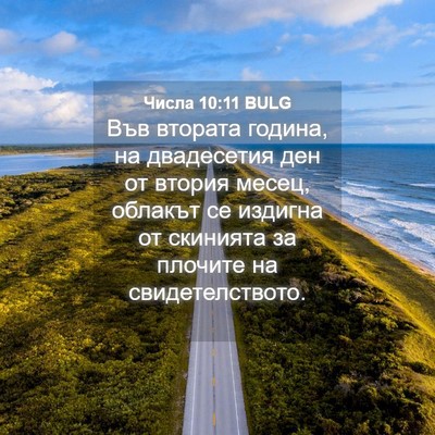 Picture 04 - Числа 10:11 BULG - Във втората година, на - Bible Verse Picture