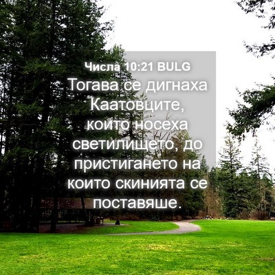 Picture 04 - Числа 10:21 BULG - Тогава се дигнаха - Bible Verse Picture