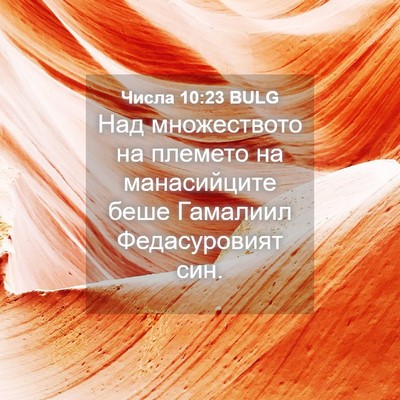 Picture 04 - Числа 10:23 BULG - Над множеството на племето - Bible Verse Picture