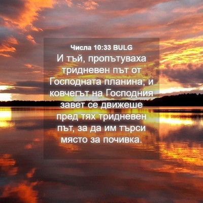 Picture 04 - Числа 10:33 BULG - И тъй, пропътуваха - Bible Verse Picture