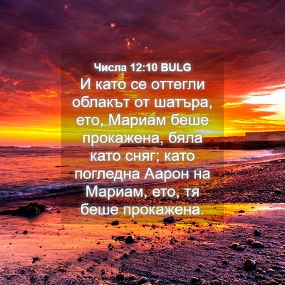 Picture 04 - Числа 12:10 BULG - И като се оттегли облакът - Bible Verse Picture