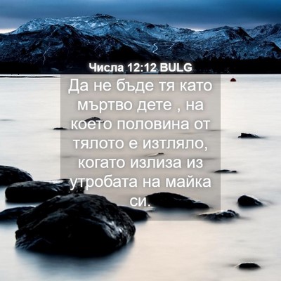 Picture 04 - Числа 12:12 BULG - Да не бъде тя като мъртво - Bible Verse Picture