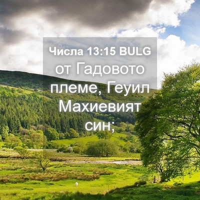 Picture 04 - Числа 13:15 BULG - от Гадовото племе, Геуил - Bible Verse Picture