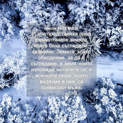 Picture 04 - Числа 13:32 BULG - И зле представяха пред - Bible Verse Picture