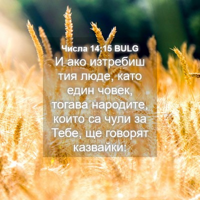 Picture 04 - Числа 14:15 BULG - И ако изтребиш тия люде, - Bible Verse Picture