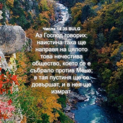 Picture 04 - Числа 14:35 BULG - Аз Господ говорих; - Bible Verse Picture