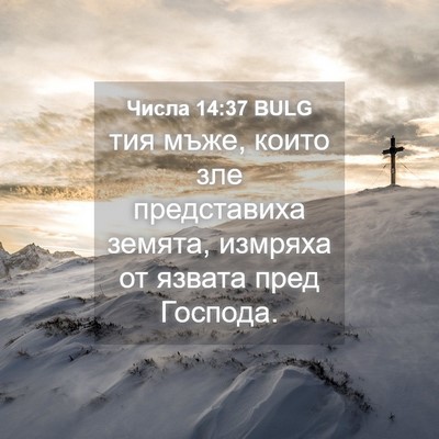 Picture 04 - Числа 14:37 BULG - тия мъже, които зле - Bible Verse Picture