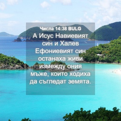 Picture 04 - Числа 14:38 BULG - А Исус Навиевият син и - Bible Verse Picture