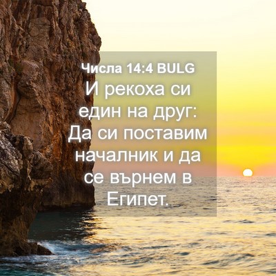 Picture 04 - Числа 14:4 BULG - И рекоха си един на друг: Да - Bible Verse Picture