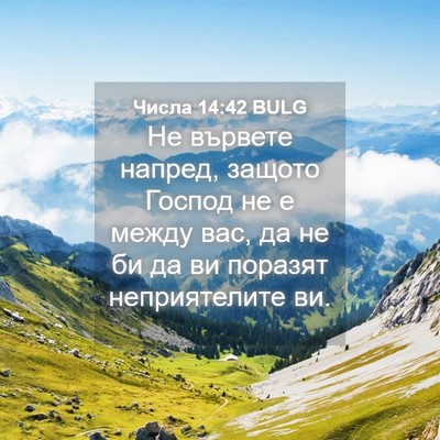 Picture 04 - Числа 14:42 BULG - Не вървете напред, защото - Bible Verse Picture