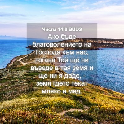 Picture 04 - Числа 14:8 BULG - Ако бъде благоволението на - Bible Verse Picture
